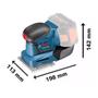 Imagem de Lixadeira Orbital Bosch 18v Gss 18v10 Sb Com 2 Lixas