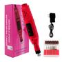Imagem de Lixador Elétrico Recarregável 110v/220v Rosa para Manicure