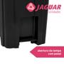 Imagem de Lixeira 15 Litros com Pedal Preta Jaguar Utilidades