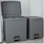 Imagem de Lixeira 20 Litros De Pedal Cesto De Lixo Duplo Compartimento Trium Chumbo - LX4250 Ou