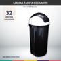 Imagem de Lixeira 32 Litros Com Tampa Oscilante Preta Usual