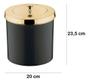 Imagem de Lixeira 5 Litros E Porta Sabonete Líquido Preto / Dourado