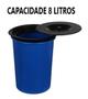 Imagem de Lixeira 5L Embutir Quadrada Embutir Preta