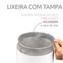 Imagem de Lixeira 8 Litros Tampa Cesto De Lixo Basculante Para Cozinha Banheiro Escritório Cromado - 1220PTC Future