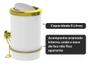 Imagem de Lixeira 8l Basculante Com Suporte Com Ventosa Branco Dourado