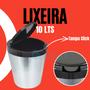 Imagem de Lixeira 8l Com Tampa Click - Label Prata