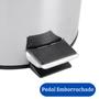 Imagem de Lixeira Aço Inox 12 Litros C/Pedal Tampa Cesto Interno Removível Banheiro Cozinha Quintal
