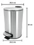 Imagem de Lixeira aço inox com pedal 12l cesto removível mimo style