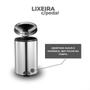 Imagem de Lixeira aço inox com pedal e alça p/ transporte 12l c/ cesto