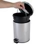 Lixeira aço inox de 5 litros com cesto removível Healer Imagem de Lixeira aço inox de 5 litros com cesto removível Healer