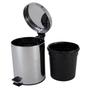 Lixeira aço inox de 5 litros com cesto removível Healer Imagem de Lixeira aço inox de 5 litros com cesto removível Healer