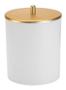 Imagem de Lixeira Arthi 5 Litros Com Tampa Dourado Fosco Design Minimalista Moderno Ambientes Internos