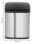 Imagem de Lixeira Automática Aço Sensor 20 Litros 38X32X24Cm - Inox