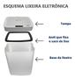 Imagem de Lixeira Automática Anti Odor Com Sensor De Proximidade 13 Litros Á Pilhas Para Banheiro, Cozinha, Escritório, Sala etc