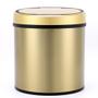 Imagem de Lixeira automatica ouro grande 12 litros sensor inteligente cozinha banheiro inox cesto lixo