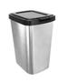 Imagem de Lixeira Cesto com Tampa Click Label 9 Litros Inox Prata