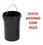 Imagem de Lixeira Cesto de Lixo 3 Litros com Escova de Cerda e cabo Inox com suporte