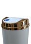 Imagem de Lixeira cesto lixo 5 litros tampa basculante cozinha banheiro cromado rose gold