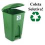 Imagem de Lixeira Cesto Pedal 30L Coleta Seletiva Reciclagem