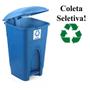 Imagem de Lixeira Cesto Pedal 30L Coleta Seletiva Reciclagem ul