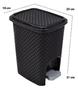 Imagem de Lixeira Cesto Rattan C/ Pedal 7 Lts Plástico Multiuso Click