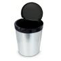 Imagem de Lixeira Cesto Tipo Inox Com Tampa Click 10 Litros Prata Luxo Banheiro Cozinha Quarto Escritório