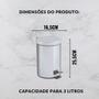 Imagem de Lixeira Com Com Corpo E Pedal Inox 3 Litros - Ad