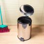 Imagem de Lixeira Com Com Corpo E Pedal Inox 3 Litros - Ad
