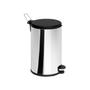 Imagem de Lixeira com Pedal 15 L Aço Inoxidável com Tampa em Polipropileno cor Preto Flat Brinox