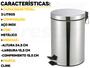 Imagem de Lixeira Com Pedal 3 Litros Inox Banheiro Cozinha Escritório Tampa Automática Com Cesto Removível Aço Inoxidável