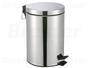 Imagem de Lixeira Com Pedal 3 Litros Inox Banheiro Cozinha Escritório Tampa Automática Com Cesto Removível Aço Inoxidável
