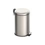Imagem de Lixeira com pedal de 12 L em aço inox polido, com balde interno removível e tampa com sistema Stay Open.