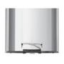 Imagem de Lixeira com pedal de 12 L em aço inox polido, com balde interno removível e tampa com sistema Stay Open.