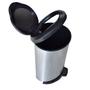 Imagem de Lixeira Com Pedal e Borda 45 Litros Prata Label Arqplast 25744PM