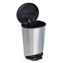 Imagem de Lixeira Com Pedal e Tampa 10 Litros Multiuso Prata Label 25806 Arqplast