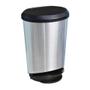 Imagem de Lixeira Com Pedal e Tampa 10 Litros Multiuso Prata Label 25806 Arqplast