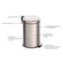 Imagem de Lixeira com Pedal Inox 12L Balde Interno 94538112 Tramontina