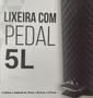 Imagem de Lixeira Com Pedal Tampa De Bambu 5 Litros Inox Banheiro