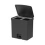 Imagem de Lixeira com Pedal Trium 30 L com Duplo Compartimento Preto Ou