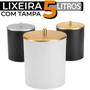 Imagem de Lixeira Com Tampa 5 Litros Banheiro Cozinha Lavabo Escritorio Lavanderia Arthi 
