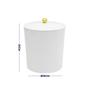 Lixeira Com Tampa para Banheiro Cozinha 5Litros Haus Branca - Domama Imagem de Lixeira Com Tampa para Banheiro Cozinha 5Litros Haus Branca