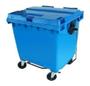 Imagem de Lixeira Contêiner 1000 Litros Com Pedal Contentor Lixo 1000l