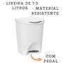 Imagem de Lixeira Cozinha Escritório Banheiro Resistente C/ Pedal 7,5L