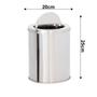 Imagem de LIXEIRA DE AÇO INOX 20X25 07 LITROS Com Tampa Meia Esfera