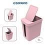 Imagem de Lixeira de Banheiro 5L Basurero com Porta Saco Tampa Open Stop Soprano Rosa