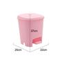 Imagem de Lixeira De Bebe 6 Litros Com Pedal Rattan Banheiro Rosa