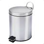 Imagem de Lixeira De Inox Com Pedal E Cesto De 12 Litros Banheiro