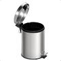 Imagem de Lixeira De Inox Com Pedal E Cesto De 12 Litros Banheiro