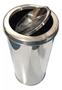Imagem de Lixeira de Inox Ideal para Banheiros, Escritórios e Cozinhas com Tampa Basculante Flip-Top 03 Litros