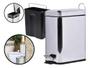 Imagem de Lixeira de Inox Linea Retangular Com Pedal Multiuso 5 Litros Premium 